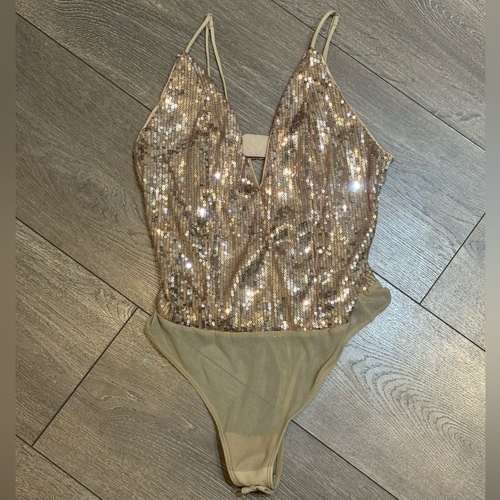 Dynamite sequin body suit